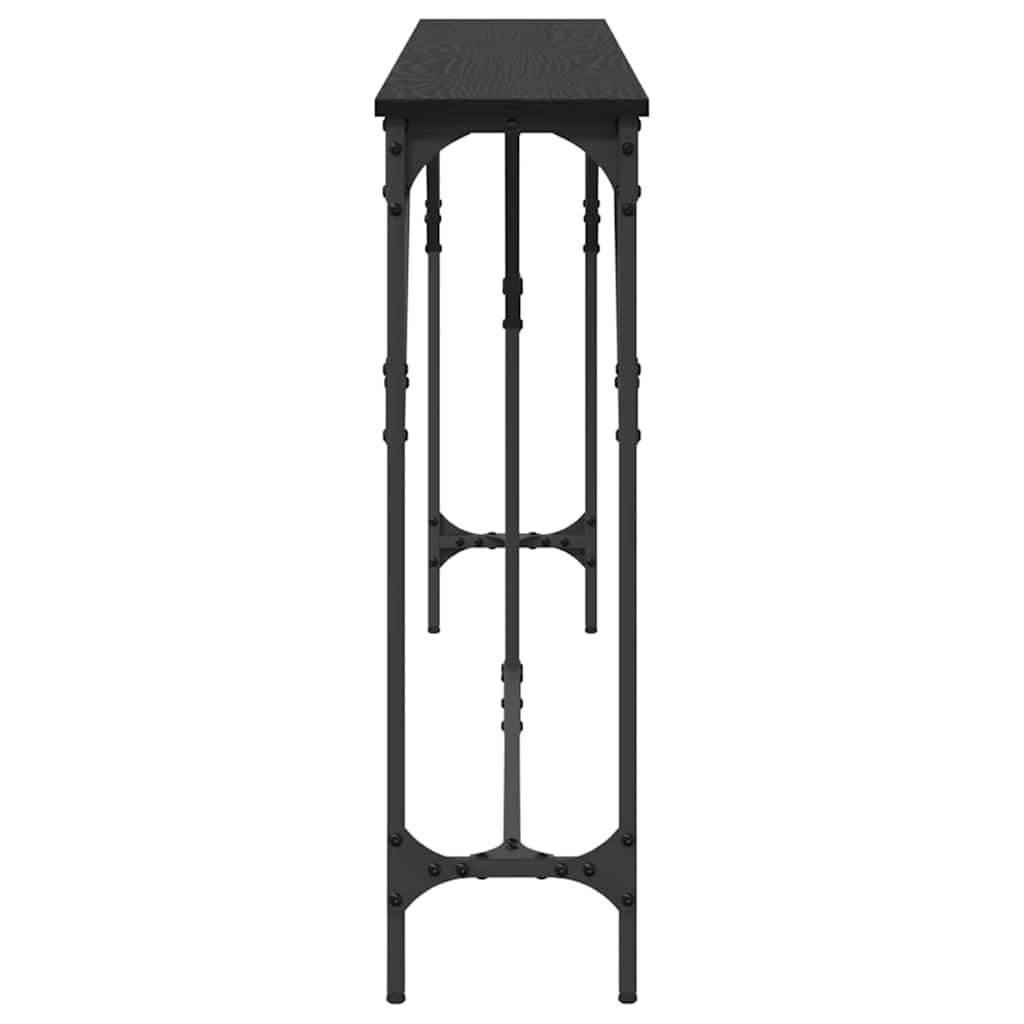 vidaXL Console Table Black oak 180 x 23 x 75 cm