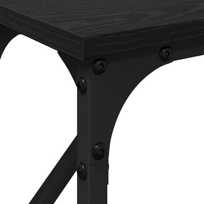 vidaXL Console Table Black oak 140 x 23 x 75 cm