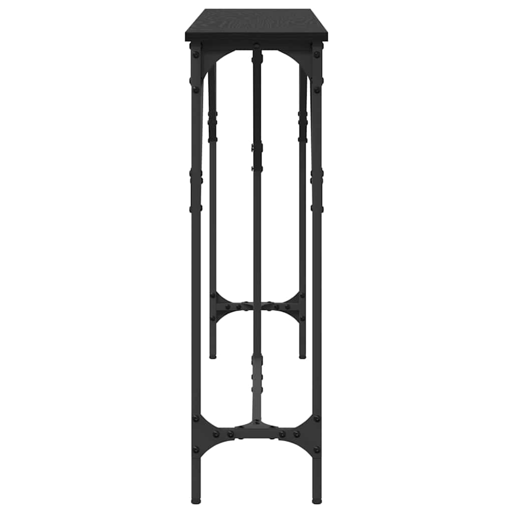vidaXL Console Table Black oak 140 x 23 x 75 cm