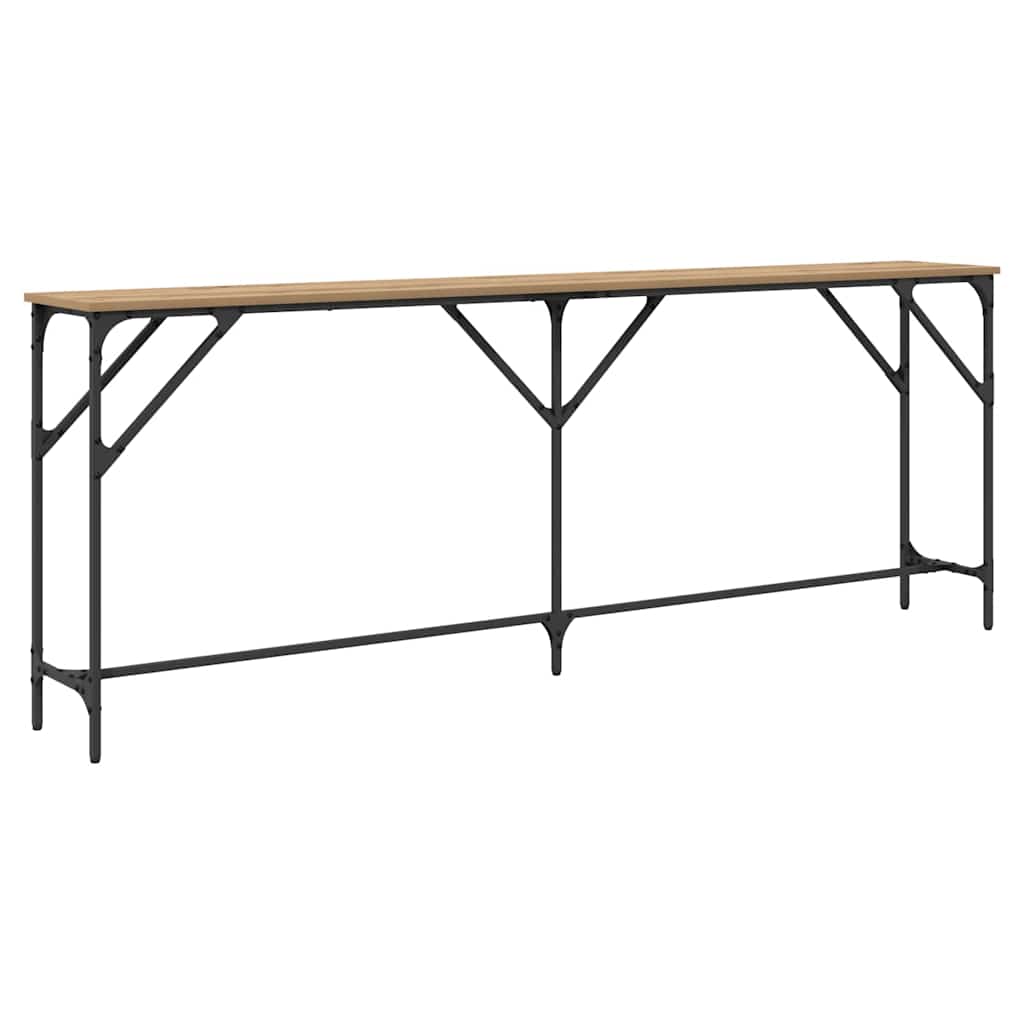 vidaXL Console Table Artisan oak 200 x 29 x 75 cm