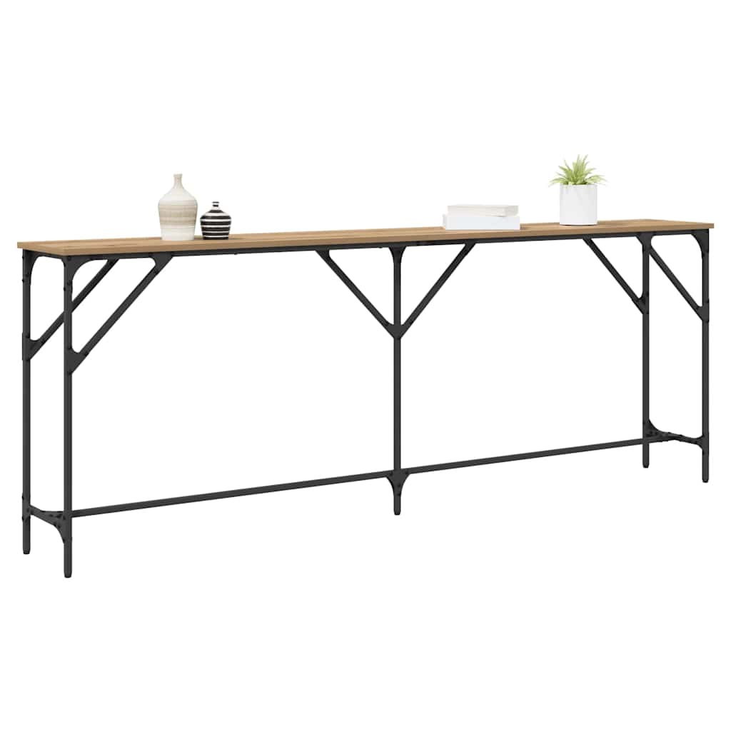 vidaXL Console Table Artisan oak 200 x 29 x 75 cm