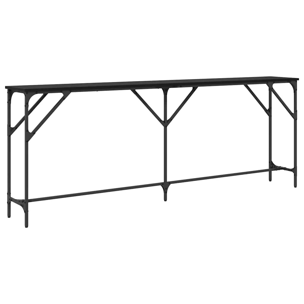 vidaXL Console Table Black oak 200 x 29 x 75 cm