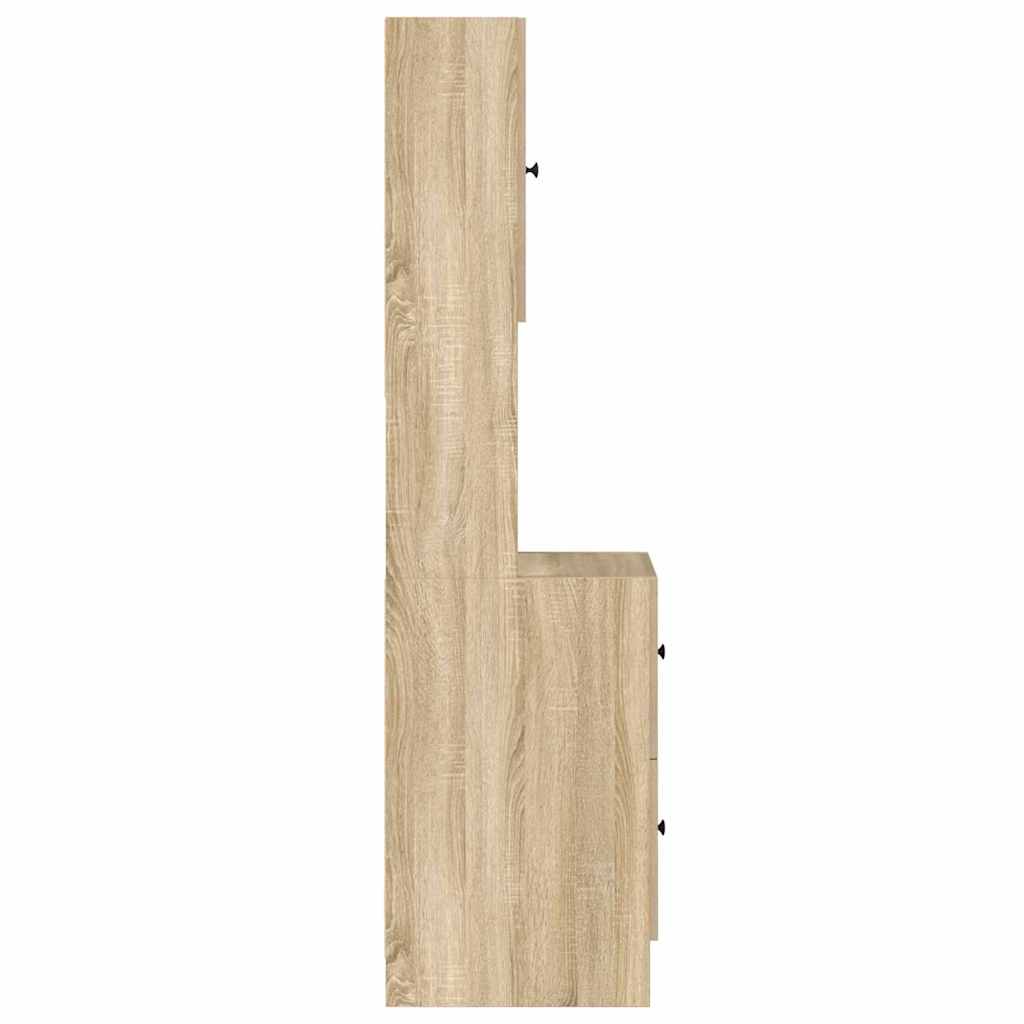 vidaXL Kitchen Cabinet Beige 35 x 50 x 180 cm Engineered Wood
