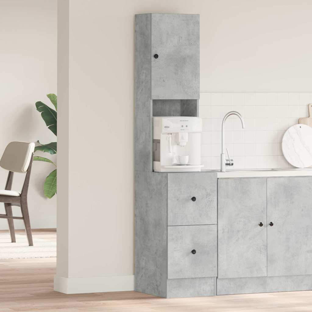 vidaXL Kitchen Cabinet Grey 35 x 50 x 180 cm Engineered Wood