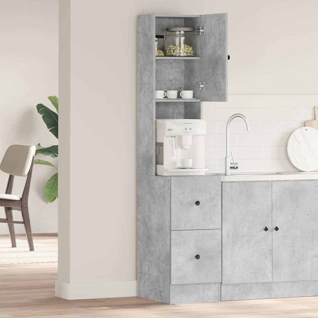 vidaXL Kitchen Cabinet Grey 35 x 50 x 180 cm Engineered Wood