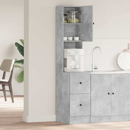 vidaXL Kitchen Cabinet Grey 35 x 50 x 180 cm Engineered Wood