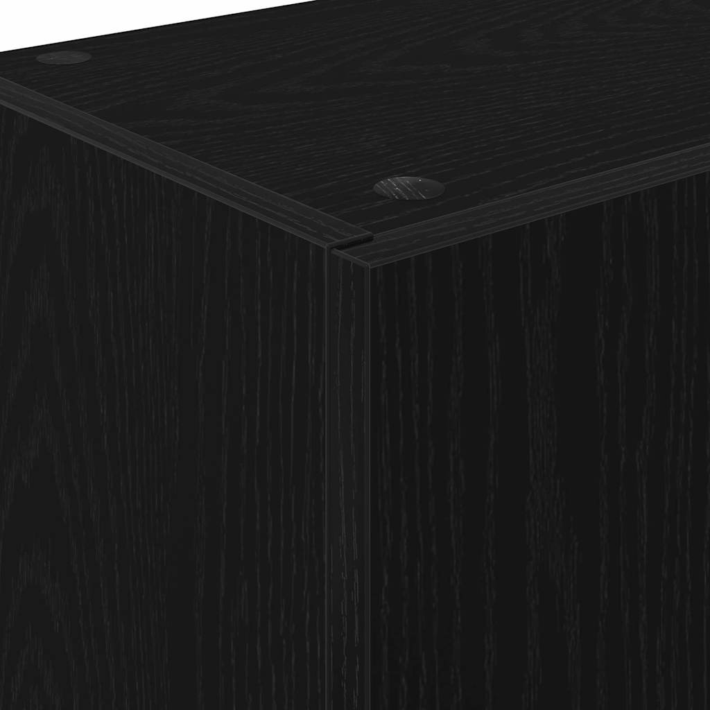 vidaXL Kitchen Sideboard with Drawer Black Oak 32 x 50 x 180 cm