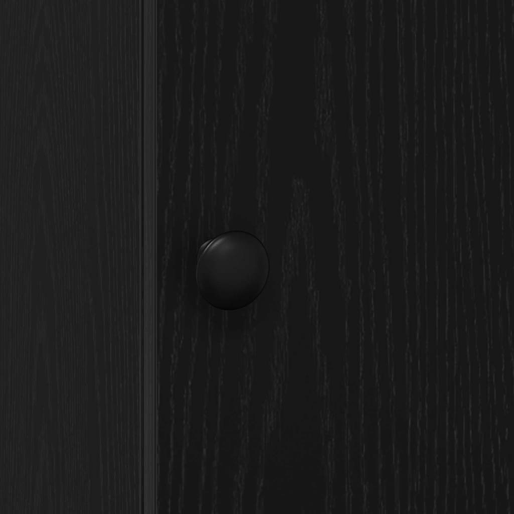 vidaXL Kitchen Sideboard with Drawer Black Oak 32 x 50 x 180 cm