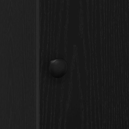 vidaXL Kitchen Sideboard with Drawer Black Oak 32 x 50 x 180 cm