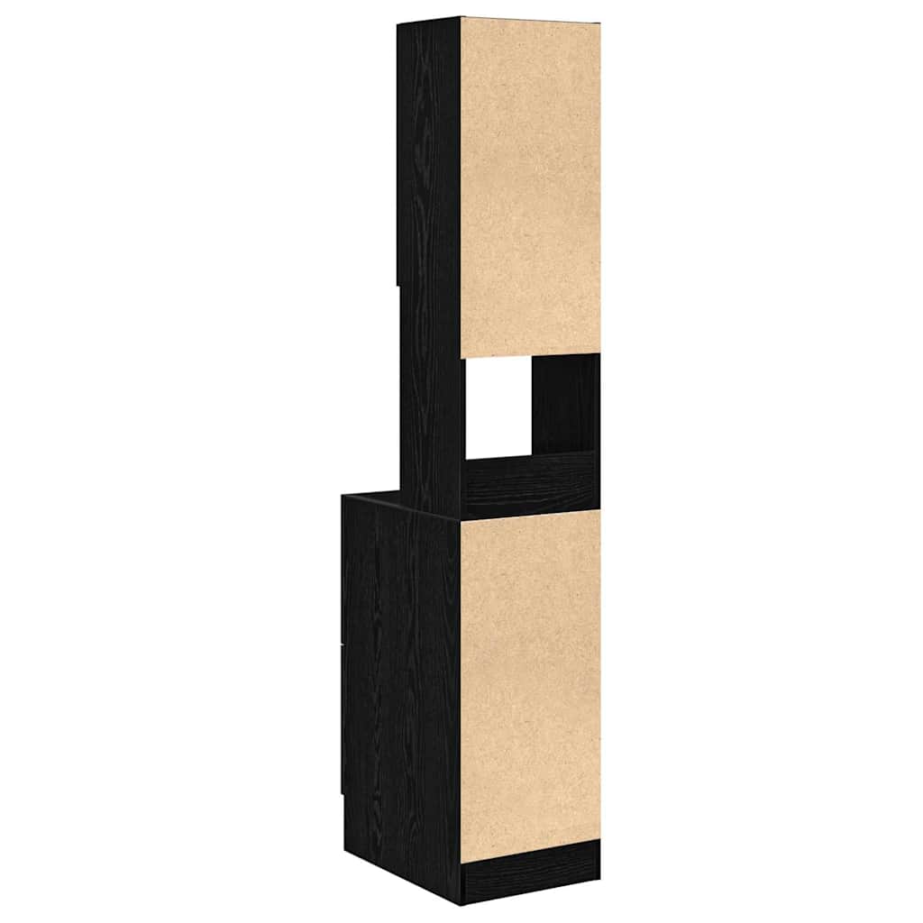 vidaXL Kitchen Sideboard with Drawer Black Oak 32 x 50 x 180 cm