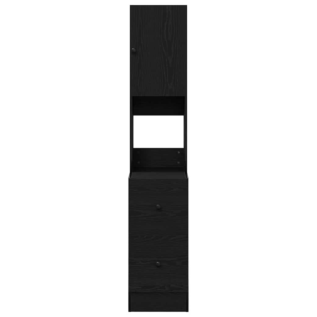 vidaXL Kitchen Sideboard with Drawer Black Oak 32 x 50 x 180 cm
