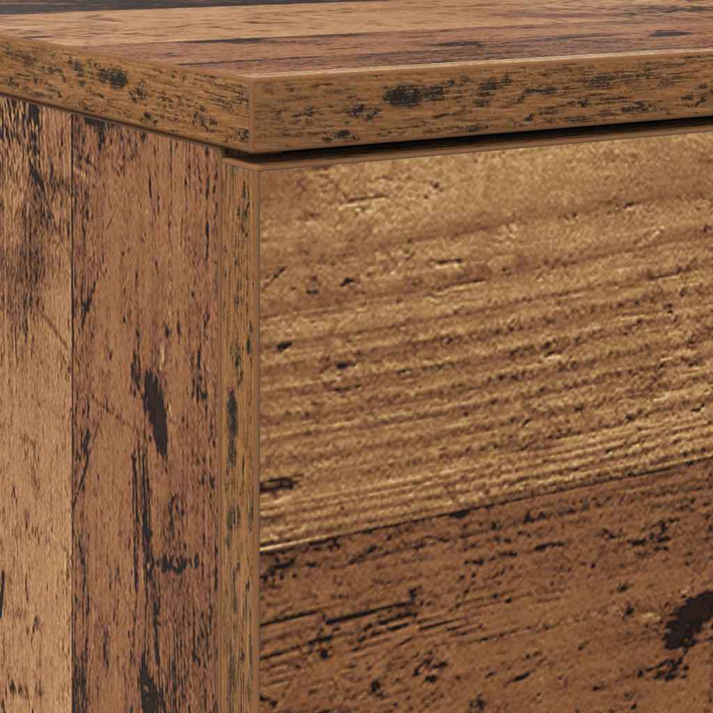vidaXL Shoe Cabinet 100.5 x 28 x 100 cm Engineered Wood Old Wood