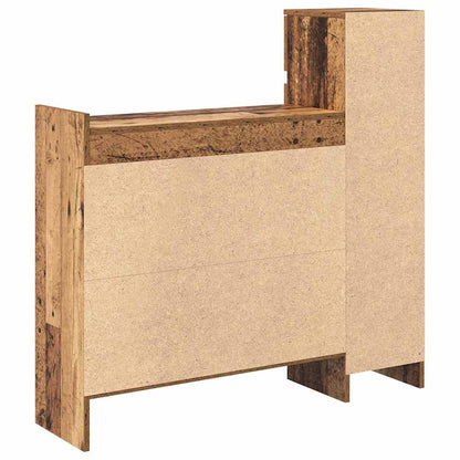 vidaXL Shoe Cabinet 100.5 x 28 x 100 cm Engineered Wood Old Wood