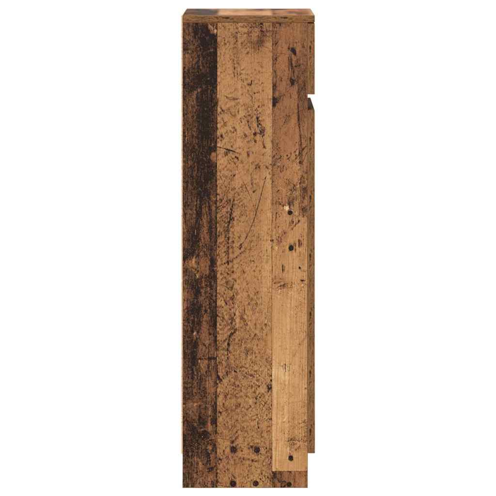 vidaXL Shoe Cabinet 100.5 x 28 x 100 cm Engineered Wood Old Wood