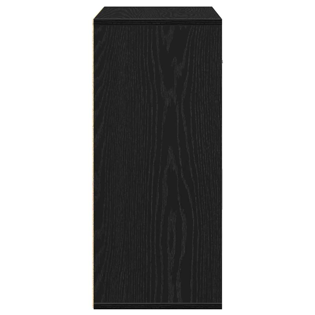 vidaXL Sideboard with Drawer Black Oak 60 x 31 x 70 cm Engineered Wood
