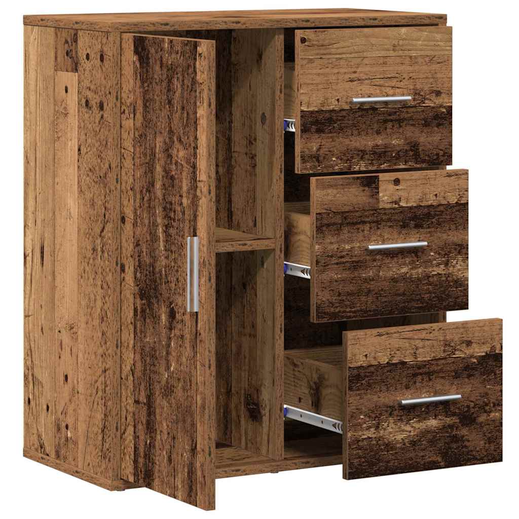 vidaXL Sideboard with Drawer Old Wood 60 x 31 x 70 cm Engineered Wood