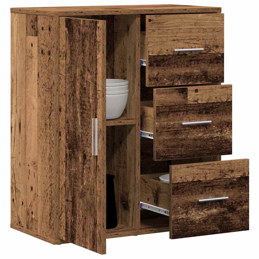 vidaXL Sideboard with Drawer Old Wood 60 x 31 x 70 cm Engineered Wood