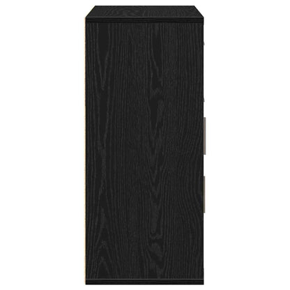 vidaXL Sideboard with Drawer Black Oak 60 x 31 x 70 cm Engineered Wood