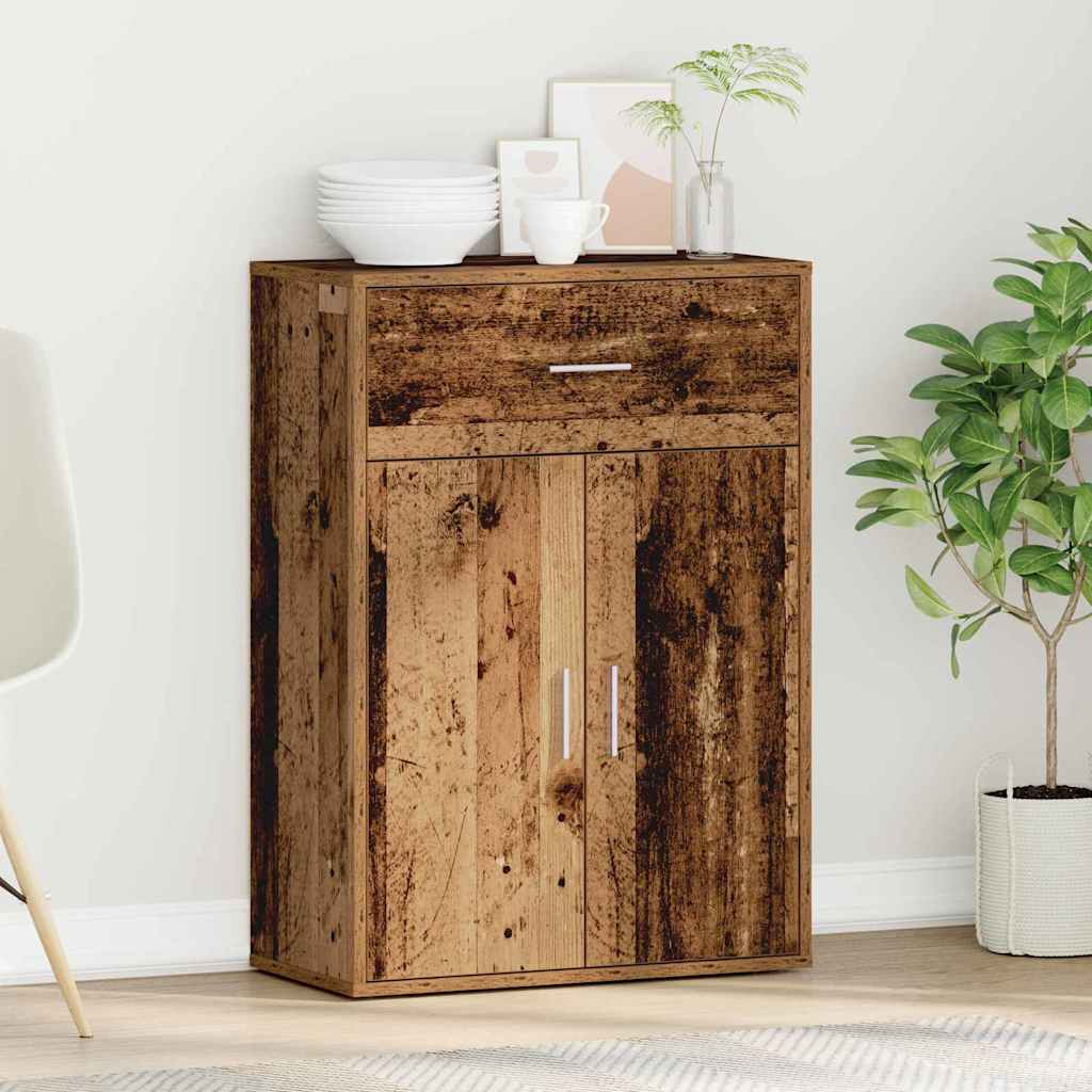 vidaXL Sideboard with Drawer Old Wood 60 x 30 x 84 cm Engineered Wood