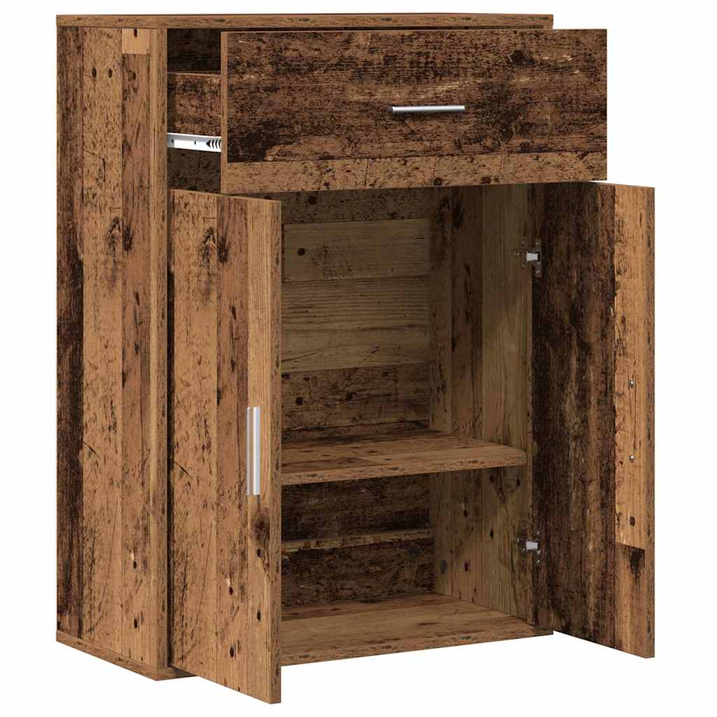 vidaXL Sideboard with Drawer Old Wood 60 x 30 x 84 cm Engineered Wood