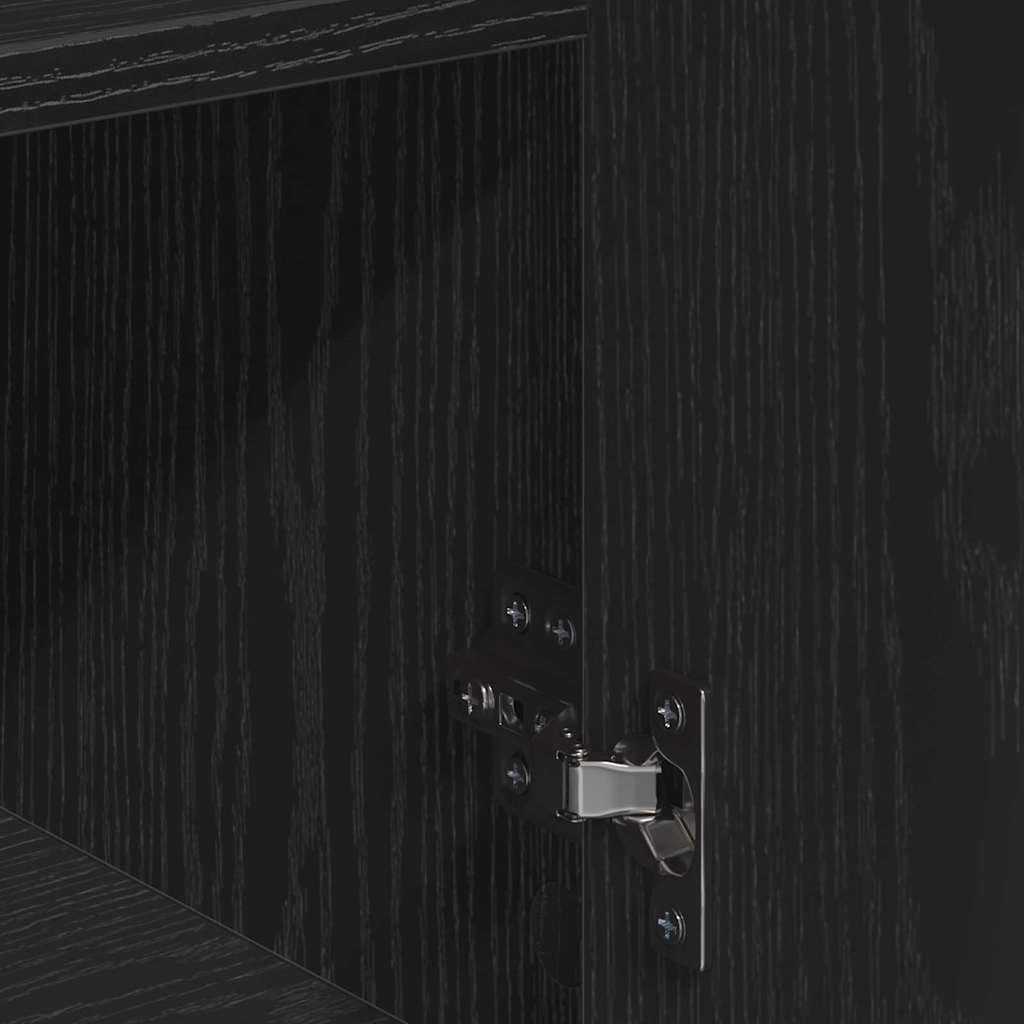 vidaXL Sideboard with Drawer Black Oak 60 x 30 x 84 cm Engineered Wood