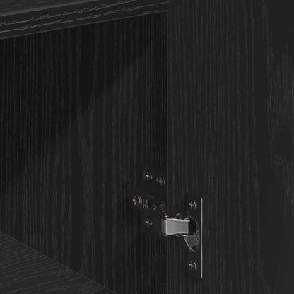 vidaXL Sideboard with Drawer Black Oak 60 x 30 x 84 cm Engineered Wood