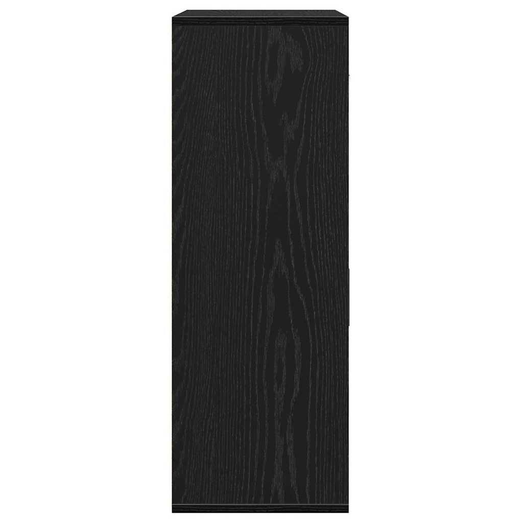 vidaXL Sideboard with Drawer Black Oak 60 x 30 x 84 cm Engineered Wood