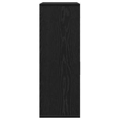 vidaXL Sideboard with Drawer Black Oak 60 x 30 x 84 cm Engineered Wood