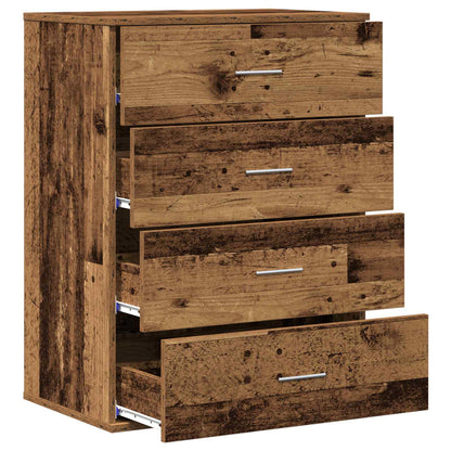 vidaXL Sideboard with Drawer Old Wood 60 x 39 x 80 cm Engineered Wood