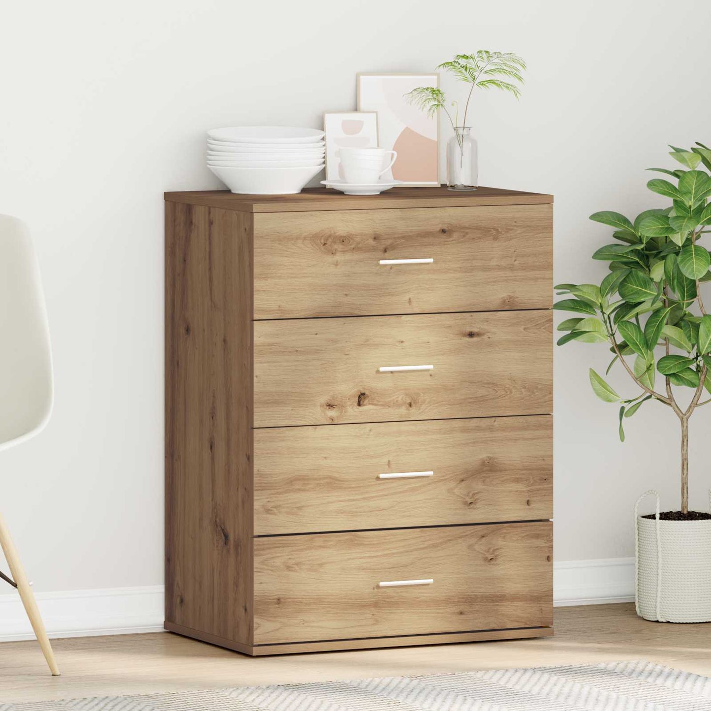 vidaXL Sideboard Artisan Oak 60 x 39 x 80 cm Engineered Wood