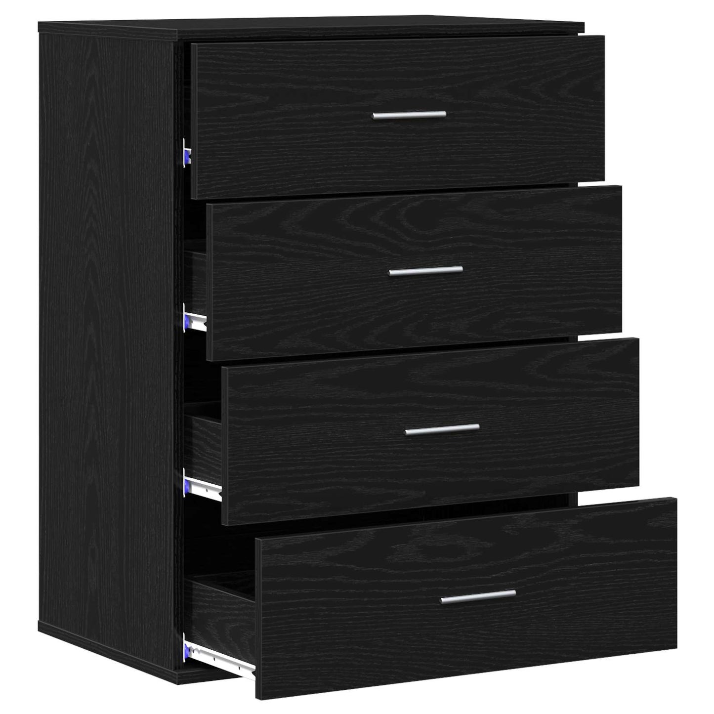 vidaXL Sideboard with Drawer Black Oak 60 x 39 x 80 cm Engineered Wood