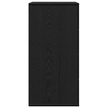 vidaXL Sideboard with Drawer Black Oak 60 x 39 x 80 cm Engineered Wood