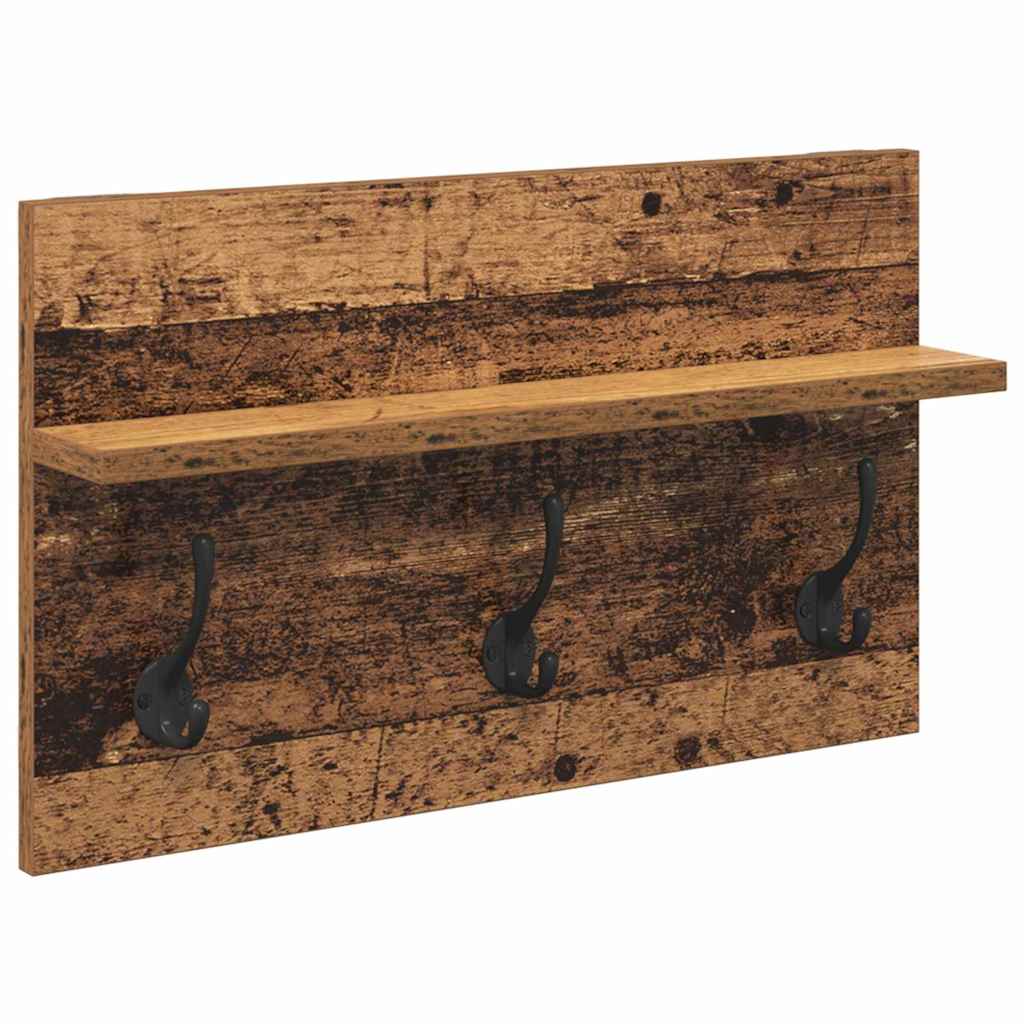vidaXL Hallway Furniture Set with Shelf 4 pcs Old Wood Engineered Wood