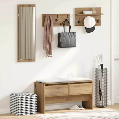 vidaXL Hallway Furniture Set 4 pcs Artisian Oak Engineered Wood