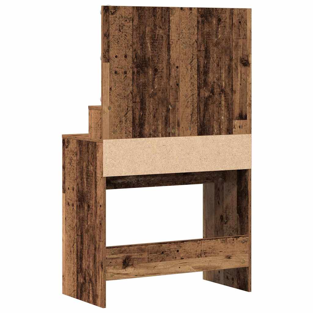 vidaXL Dressing Table Old Wood 80 x 41 x 134.5 cm Engineered Wood