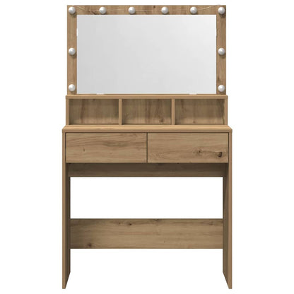 vidaXL Dressing Table Artisan Oak 80 x 41 x 134.5 cm Engineered Wood
