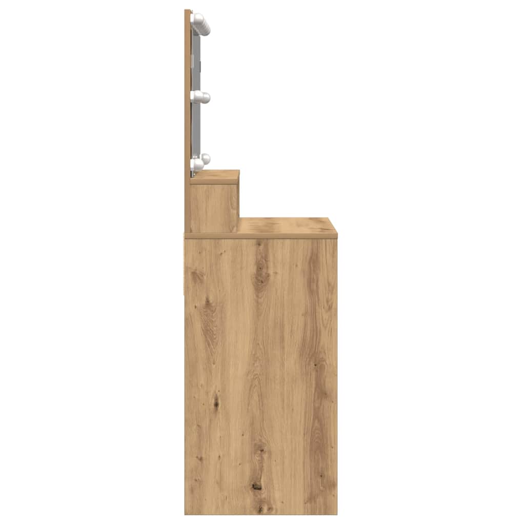 vidaXL Dressing Table Artisan Oak 80 x 41 x 134.5 cm Engineered Wood