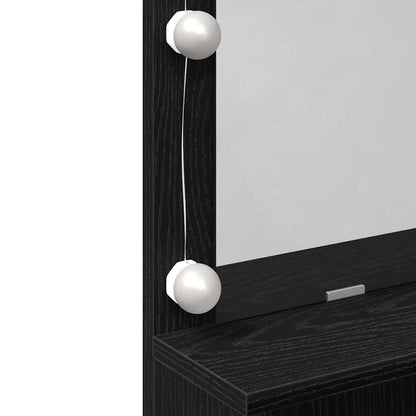 vidaXL Dressing Table Black Oak 80 x 41 x 134.5 cm Engineered Wood