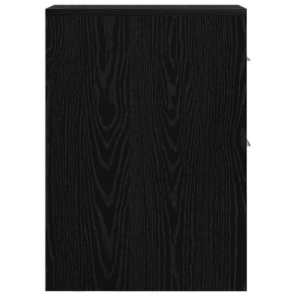 vidaXL Bathroom Furniture Set Wall-mounted Black Oak 22 x 44 x 61.5 cm