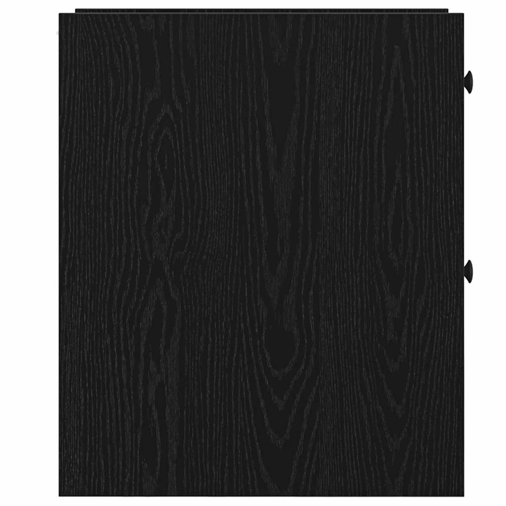 vidaXL Bathroom Furniture Set Wall-mounted Black Oak 80 x 18 x 60 cm