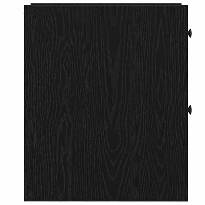 vidaXL Bathroom Furniture Set Wall-mounted Black Oak 80 x 18 x 60 cm