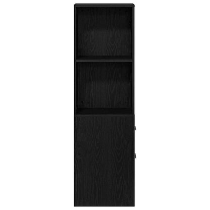 vidaXL Bathroom Furniture Set Wall-mounted Black Oak 22 x 41 x 135 cm