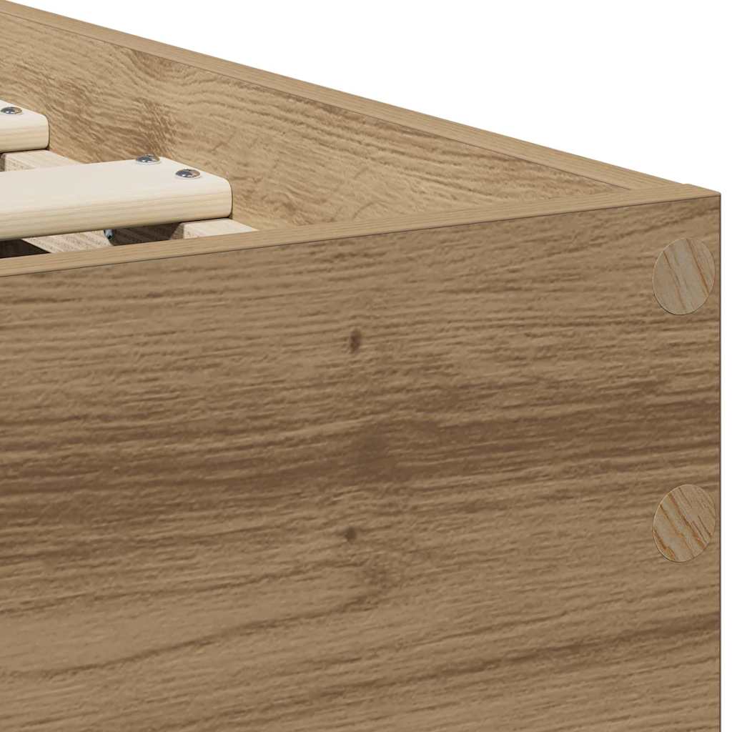 vidaXL Bed Frame Artisan Oak 75 x 190 cm Engineered Wood