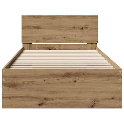 vidaXL Bed Frame Artisan Oak 75 x 190 cm Engineered Wood