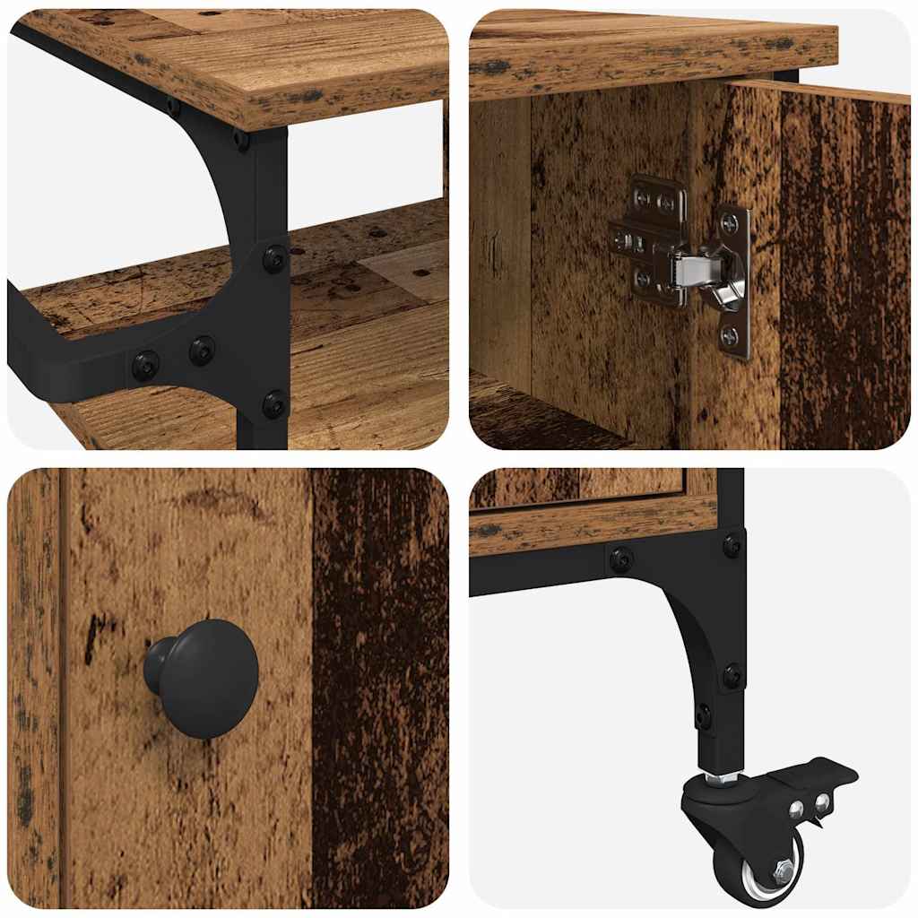 vidaXL Kitchen Trolley Old Wood 87.5 x 39 x 84.5 cm Engineered Wood