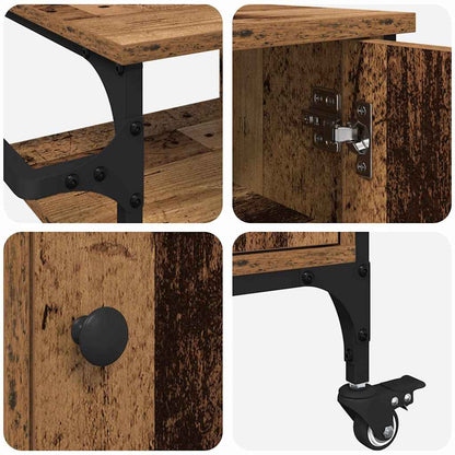 vidaXL Kitchen Trolley Old Wood 87.5 x 39 x 84.5 cm Engineered Wood