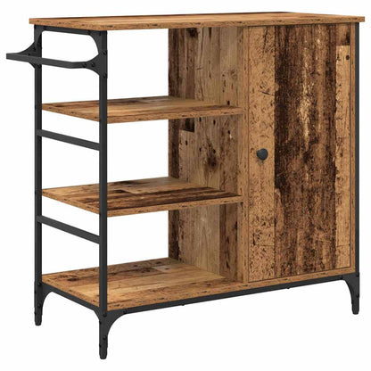 vidaXL Kitchen Trolley Old Wood 87.5 x 39 x 84.5 cm Engineered Wood