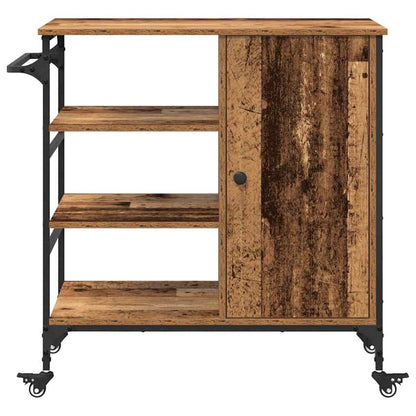 vidaXL Kitchen Trolley Old Wood 87.5 x 39 x 84.5 cm Engineered Wood