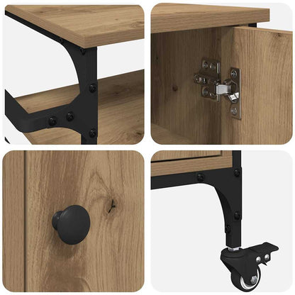 vidaXL Kitchen Trolley Artisan Oak 87.5 x 39 x 84.5 cm Engineered Wood