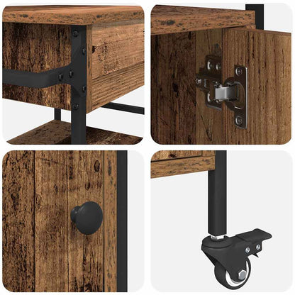 vidaXL Kitchen Trolley Old Wood 56 x 43 x 89.5 cm Engineered Wood